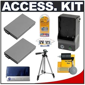 2 Replacement Canon BP-208 Batteries and Mini Charger + Accessory Kit for Canon DC40 DVD,... by CTA
