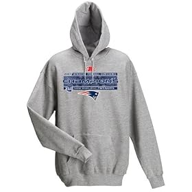 New England Patriots Ash 2007 AFC Conference Champions Panel Hoody Sweatshirt