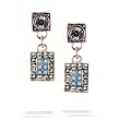 Amaro Earrings - Petite Escutcheon Amulet in Peridot and Light Green Tone #08164 AOE OE