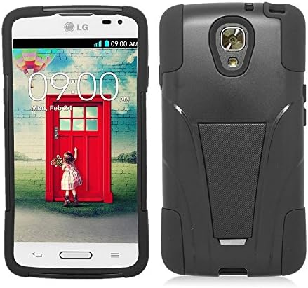 LG Volt LS740 Case,Hard & Soft Premium Durable Rugged Shell Hybrid Heavy Duty Impact Armor Protective Phone Case Cover with Built in Kickstand For LG Volt LS740 [ Storm Buy ] (Black)