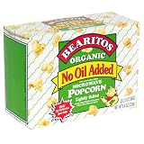 BEARITOS Organic No Oil Added Microwave Popcorn, Lightly Salted, 3-Count Boxes (Pack of 12)