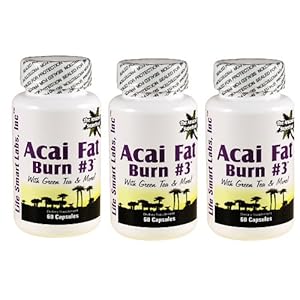 ACAI Fat Burn #3 all Pure Diet Pill with Green Tea, Grapefruit, Apple Cider, and more for Weight Loss and fat burner