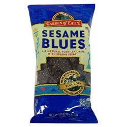 Garden of Eatin' Tortilla Chips, Sesame Blues, 7.5-Ounce Bags (Pack of 12)