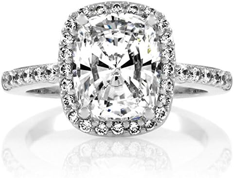 Amerie's 2.5 Carat Cushion Cut Halo Engagement Ring - Size 8