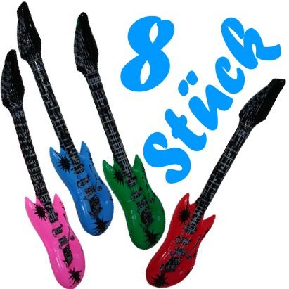 8 Stück Luftgitarren / aufblasbare Gitarren