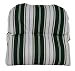 Wicker Seat Cushion Green Stripe