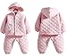 Monvecle Baby Boys Girls Clothing Sets 2PCS Outfit Long Sleeve Hoodie Bear Tops+ Legging Pants Pink 12M