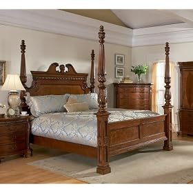 Celeste Collection Solid Hardwood Poster Queen Bed