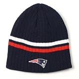 Urban Boundaries - New England Patriots NFL Ribbed 2-Stripe Knit Beanie