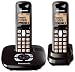 Panasonic KX-TG6422GT schnurloses DECT-Telefon Duo mit Anrufbeantworter schwarz