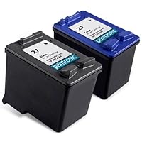 Printronic Remanufactured Ink Cartridge Replacement for HP 27 22 C8727AN C9352AN 2 Pack