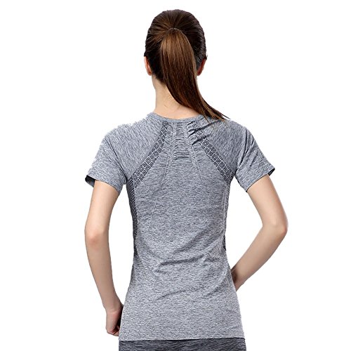 Prettywell Women's Tight Quick Dry Yoga Gym Sport T-Shirt WA17