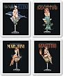 Martini Set by Ralph Burch 8"x10" Art Print Poster