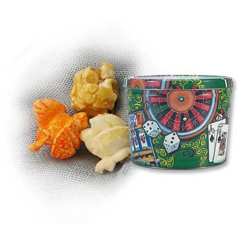 2 Gallon Caramel Popcorn with Spanish Peanuts Tin - Casino by Caramel Corn Tin