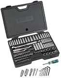 Allen 19222 107-Piece 1/4 3/8 1/2-Drive Socket Set Blow Mold Case