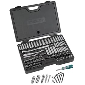 Allen 19222 107-Piece 1/4 3/8 1/2-Drive Socket Set Blow Mold Case