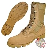 Combat Boot, Hot Weather Desert Tan Leather/Cordura, Genuine U.S. Military Issue, NSN 8430-01-325-6514, 10.5 Regular Combat Boot, Hot Weather Desert Tan Leather/Cordura, Genuine U.S. Military Issue, NSN 8430-01-325-6514, 10.5 Regular