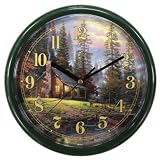 Thomas Kinkade 10-Inch Peaceful Retreat Wall Clock