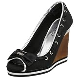 Guess Women's Tatyanna Peep Toe Logo Wedge