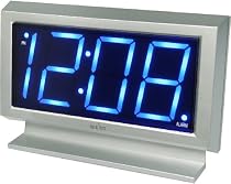 Acctim 14217 Labatt Led Alarm Clock, Silver