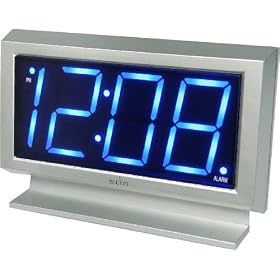 Acctim 14217 Labatt Led Alarm Clock, Silver