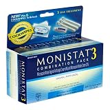 Monistat 3 Vaginal Antifungal 3-Day Treatment Combination Bonus Pack with Wipes