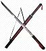 RED / BLACK Ninja Sword - 37 inch