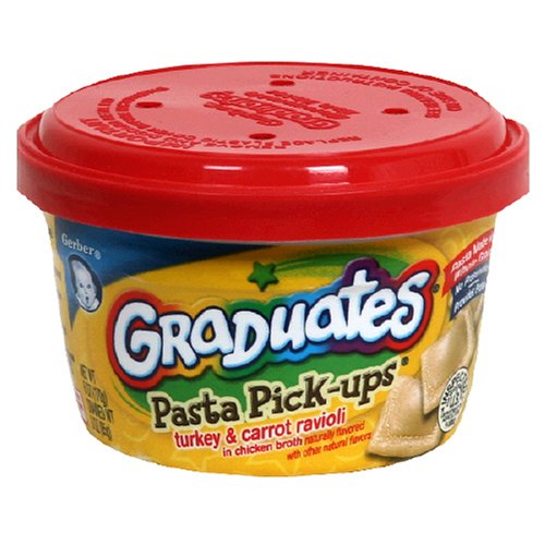 Gerber Graduates Wholegrain Pasta Pick-Ups, Turkey & Vegatable Ravioli 6-Ounce Tubs... by Gerber