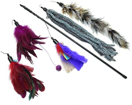 Interchangeable Cat Wand Toy 5 Piece Gift Set