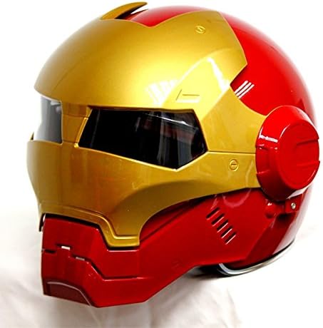 Masei Helmet 610 Atomic Man Red Gold Motorcycle Bike DOT Helmet (Large)