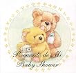 100 Baby Shower Mini Remembrances Cards in Spanish - Teddy Bears, 1.5" x 2.5"