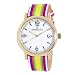 AK Anne Klein Women's 109062MPMP Gold-Tone Multi-Stripe Grosgrain Strap Watch,AK Anne Klein,109062MPMP,B003A6Z2CM