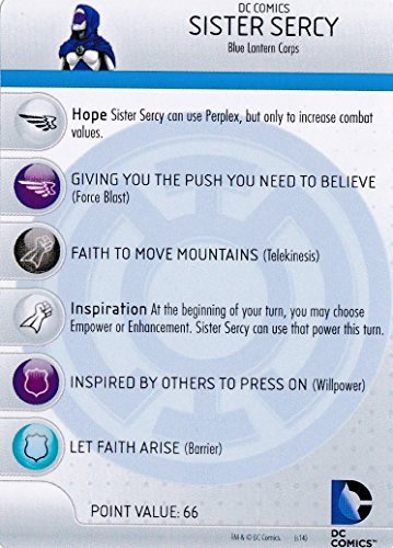 Heroclix DC War of Light #033 Sister Sercy Figure Complete with Character Card
