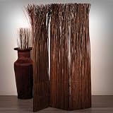 DESIGN RAUMTEILER NATURE PARAVENT raumtrenner trennwand braun