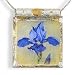Eco Art Print Necklace: Blue Siberian Iris