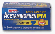 HealthPersonalCare: Acetaminophen Pm Caplets Extra Strength 50'S