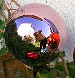 from Lauschaer Glaskunst Garden sphere from glass purple mirrored 12 cm Model D 111245