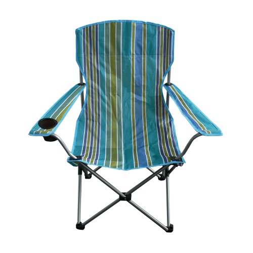 Proteam QS1017 - Contour Quickseat Folding High Back Adults Chair - Blue Stripe