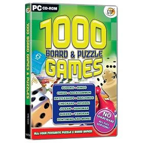 1000 Board and Puzzle Games (PC CD)