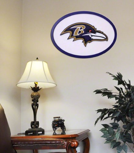 Adventure Furniture N0524-BAL Baltimore Ravens 31 inch Logo Wall Art