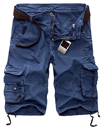 KIWEN® Men's Muti-Pocket Cargo Shorts Slim Fit(No Belt)