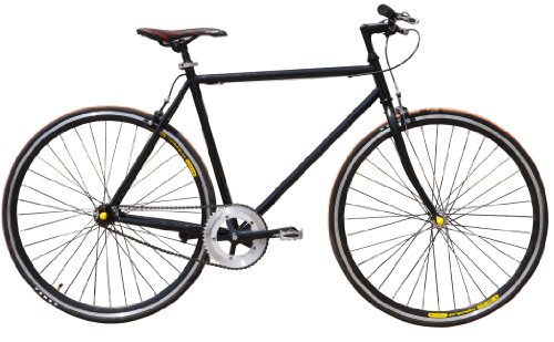 Single Speed , Freewheel rear hub Road Bicycle , Fixed Gear , Track , Road Bike - Black - 51CM