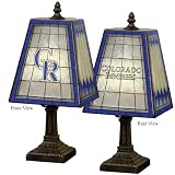 Colorado Rockies 14-Inch Art Glass Lamp