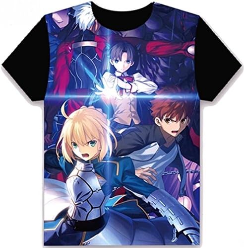 Fate Stay Night Short Sleeves T shirt (S (US XS), Black)