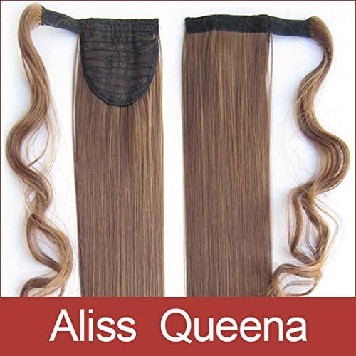 Aliss Queena(TM)90G/24Inch Brown Synthetic Long Straight Clip In Ribbon Ponytail Hair Extension Hairpiece My Little Pony Tail Hair Pieces 9 Colors(G#)