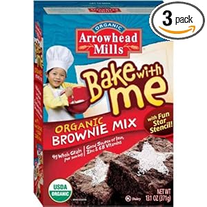 Arrowhead Mills Bake with Me Brownie Mix, 13.1-Ounce Boxes (Pack of 3) by Arrowhead Mills