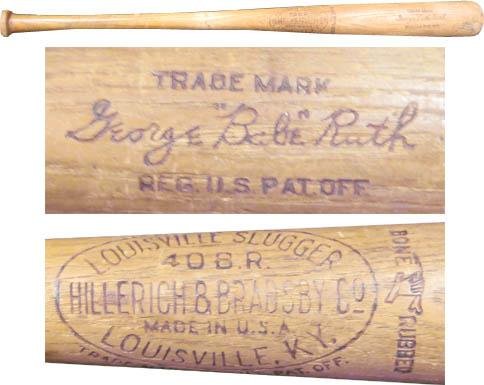 Babe Ruth Bat - Store Model - Autographed MLB Bats