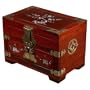 EXP Handmade Mother Of Pearl Wood Jewelry Box - Chinese Bird & Floral Plum Tree Design