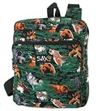 Wolf Bear Deer Outdoors Theme Compact Backpack by Broad Bay
