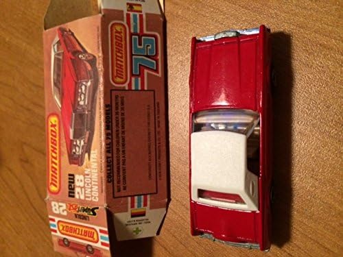 Vintage 1979 # 28 Matchbox Superfast Red Lincoln Continental Mark V